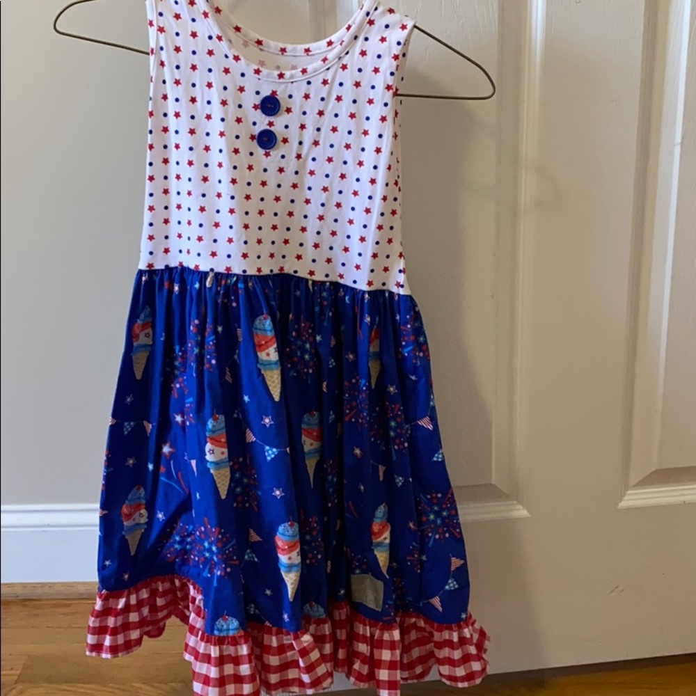 Girls Eleanor Rose patriotic dress size 7-8
